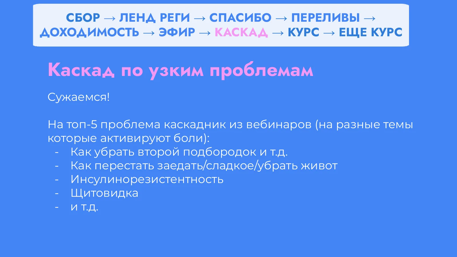 Слайд презентации Леонида Петрова о 9-этапных маршрутах клиента